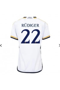 Real Madrid Antonio Rudiger #22 Jalkapallovaatteet Naisten Kotipaita 2023-24 Lyhythihainen
